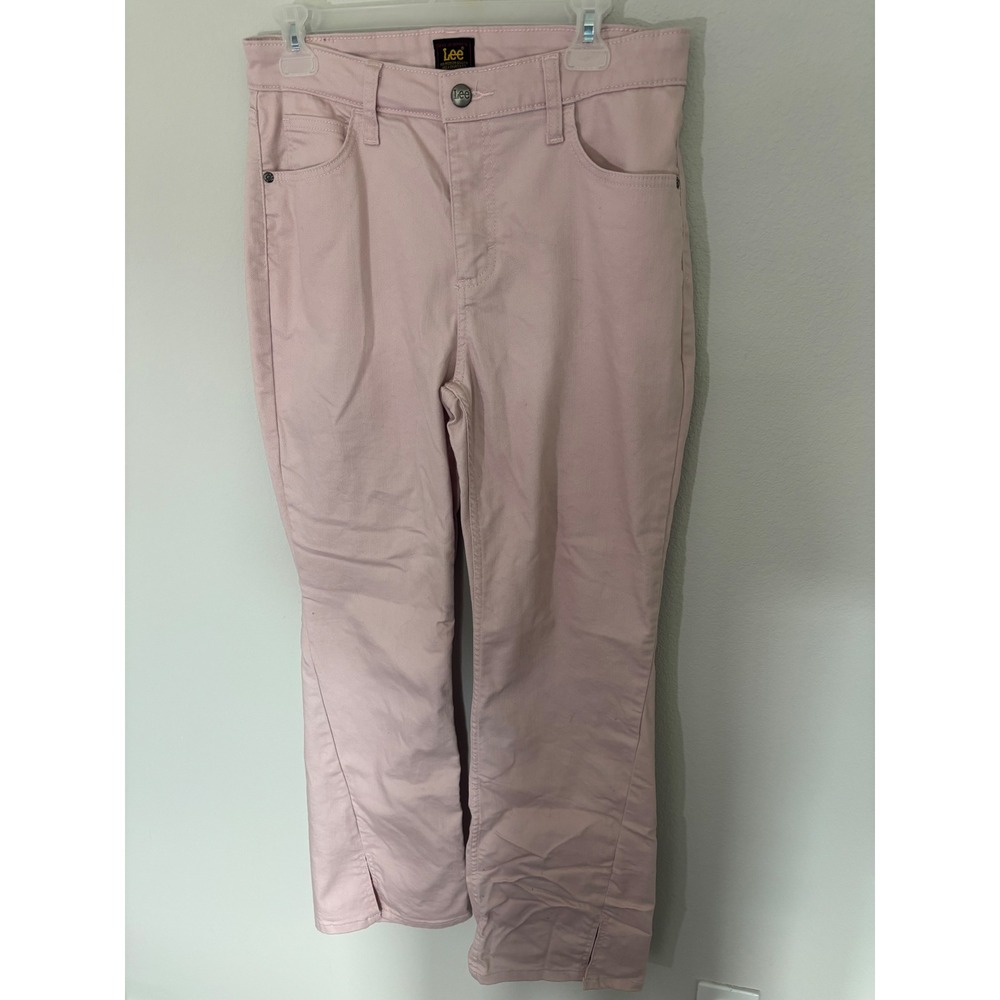 Lee Womens Mid Rise Straight Leg Jeans Pink country cowgirl Denim Pants 30x31
